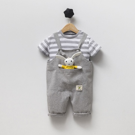 Оптовый комплект из двух частей комбинезона и футболки для мальчика 6-18 мес.