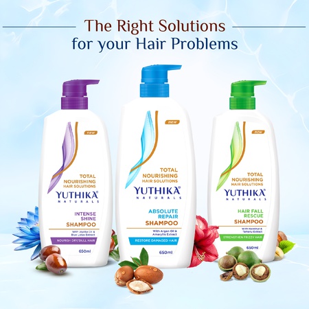 Yuthika Absolute Repair Shampoo For Damaged Hair 650ml |Total Nourishing Shampoo For Women & Men| Enriched With Argan Oil & Amaryllis Extract