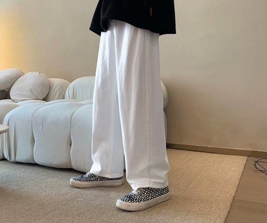 Мужские широкие джинсовые брюки