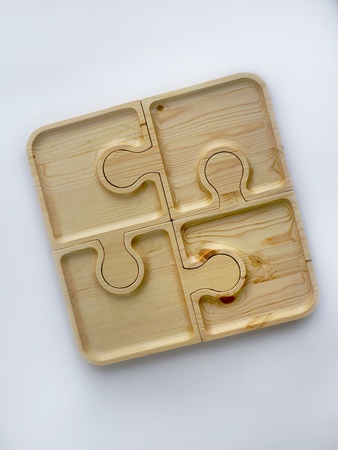 Менажница Пазл, 4 части, ширина 350мм, длина 350мм