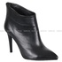 Yarım bot 7002 siyah, hakiki deri, kürk