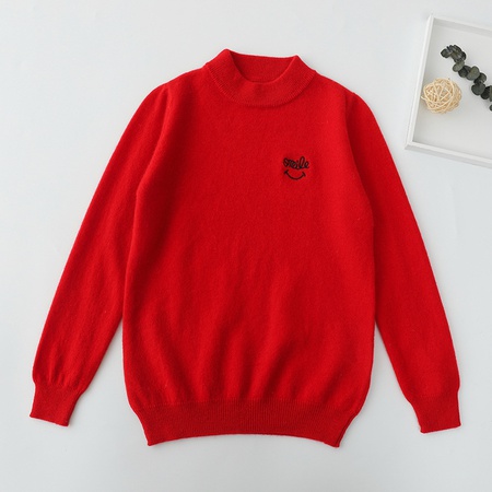 Детский кашемировый свитер Половина высоты с круглым воротником Одежда для девочек Осенний свитер для мальчиков пуловер детский однотонный шерстяной свитер детская одежда