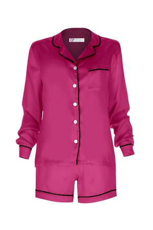 İPEK BAYAN ŞORTLU PİJAMA TAKIM - FUŞYA