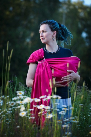 Слинг на кольцах МамаРядом Classic Малина