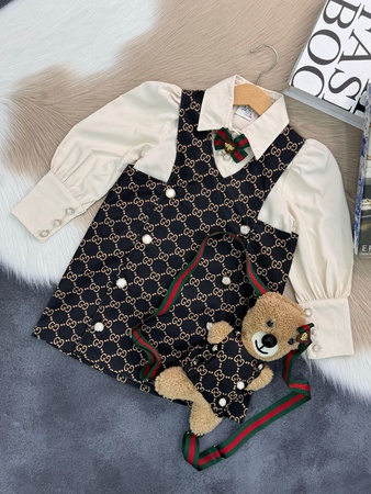 🔥NEW SEASEON🔥Guccı 3’lü Takım  *✏️Gömlek-Baskılı Guccı Dokuma elbise-Çanta 👌*high quality* 4’lü seri* 📌GRAMAJLI ÇOK KALİTELİ TAKIM