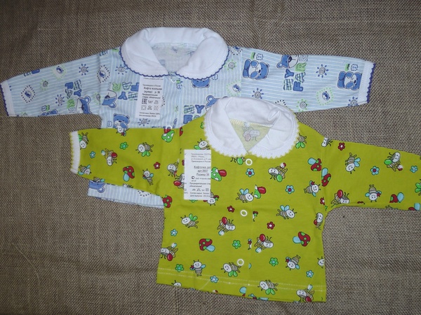 Кофта ясельная на кнопках, ворот крокет, кулир рул