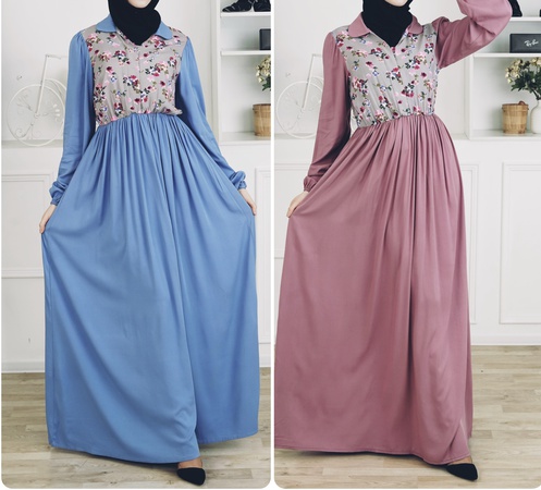 Платье с цветной полочкой. Ткань: Штапель Твил Бельмондо