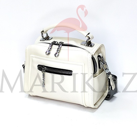 Bayan çantası Beyaz / Siyah / Kahverengi