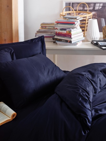 Maxhomen Dark Blue Single Duvet Cover Set