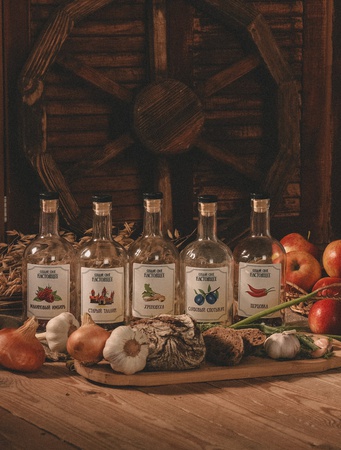 Подарочный набор для мужчин приготовление настоек 5 штук "Настоящее"