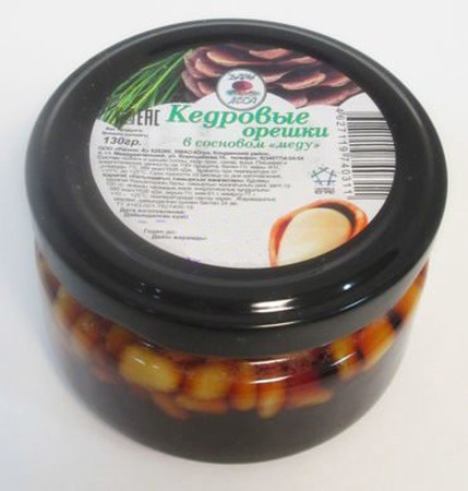 Кедровые орешки в сосновом меду из Сибири