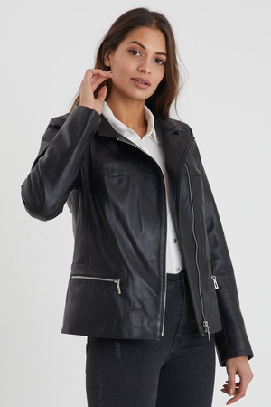Leather jacket for women - Relaxed Fit