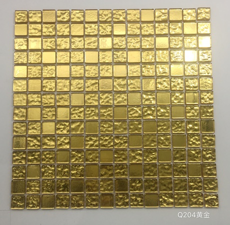 Glass Gold Leaf Mix Modern Design Mosaic for Wall Decorate Fireplace Surround Mosaic