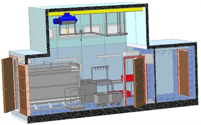 Modular slaughterhouse for cattle I-5