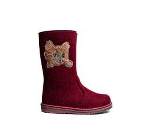 43245 Унтоваленки школа цв.войлок бордо шерсть тэп