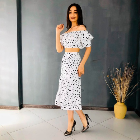 Ruffle top and skirt looks