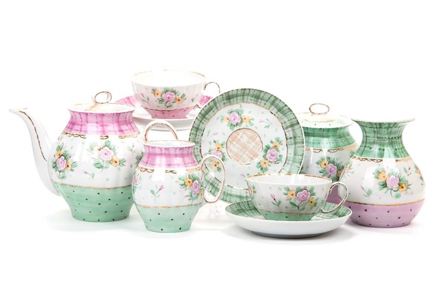 Сервиз чайный 15 предм. Белый лебедь Кантри