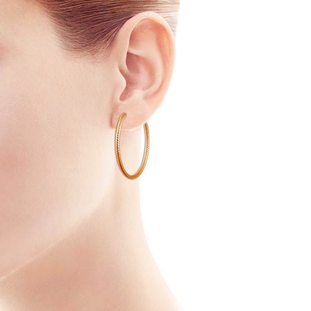 СЕРЬГИ-КОЛЬЦА "КОНГО" ИЗ ЗОЛОТА