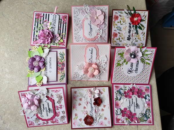 Открытки ручной работы 10*10