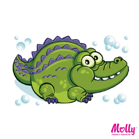 Раскраска по номерам Крокодил-мечтатель
