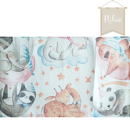 100% ORGANIC COTTON MUSLIN BREASTFEEDING COVER GOTS CERTIFIED