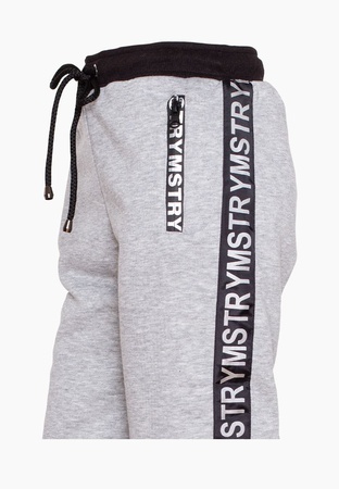 Штаны серые для девочек с карманами на молнии Yumster YF.22.24.001