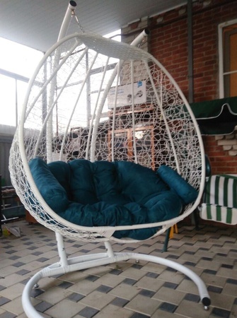 Подвесное кресло кокон двухместное, садовая мебель