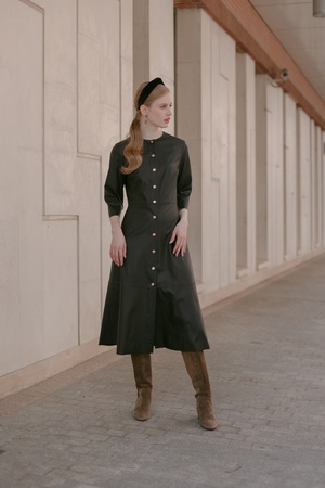 Платье  на кнопках кожзам  '20
