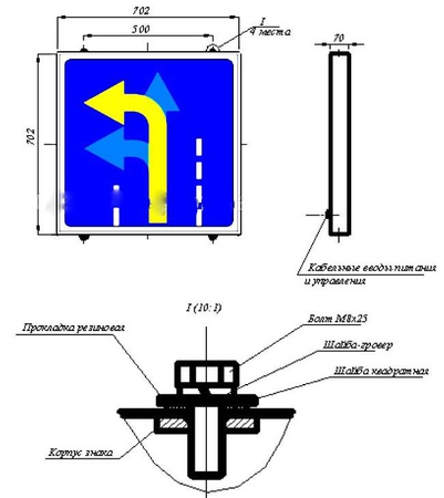 Controlled LED road sign 5.15.2
