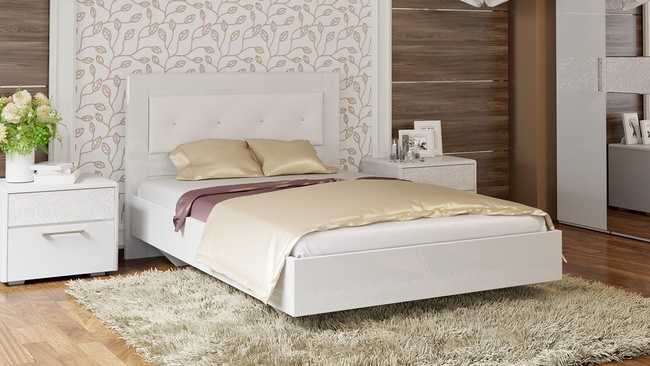 Кровать 1200 с мягкой спинкой «Амели» СМ-193.03.00