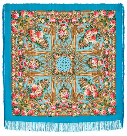 Платки шерстяные 146×146 см с просновками и шелков