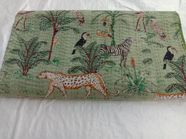 Hint battaniyesi el yapımı kenarlı safari baskılı orman battaniyesi kenarlı büyük boy yatak örtüsü ekoseli kenarlı battaniye el yapımı kenarlı