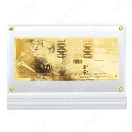 Банкнота EPOS "100$" в акриле покрытие золото