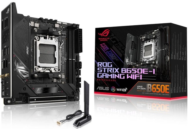 ASUS ROG Strix B650E-I Gaming WiFi AMD B650 AM5 Ryzen Desktop 9000 8000 & 7000 mini-ITX mITX motherboard