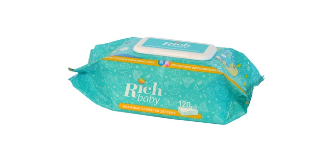 Детские влажные салфетки "Rich Baby"