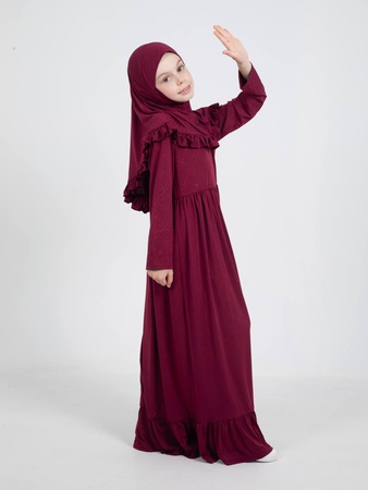 Платье длинное для девочек с платком