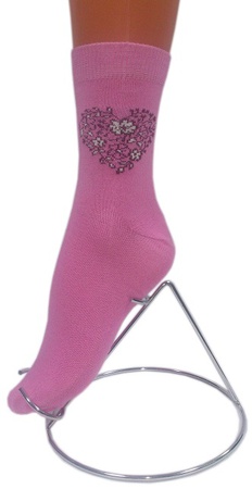 Носки женские (арт. Н003) «Цветы-сердце»