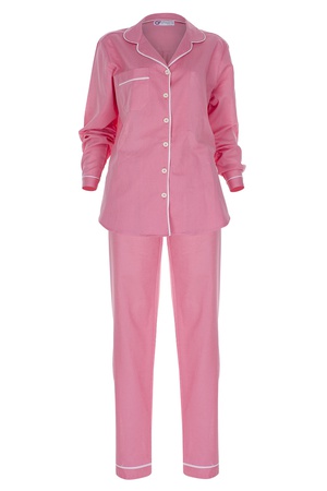 LİNEN- BAYAN PİJAMA TAKIM - MERCAN
