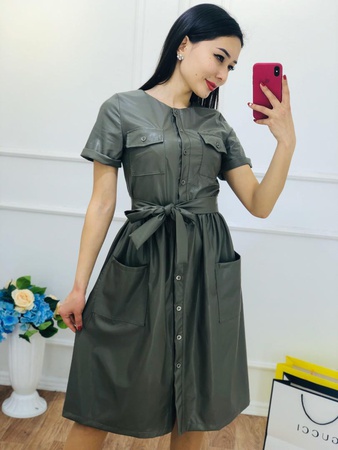 платье из кожи