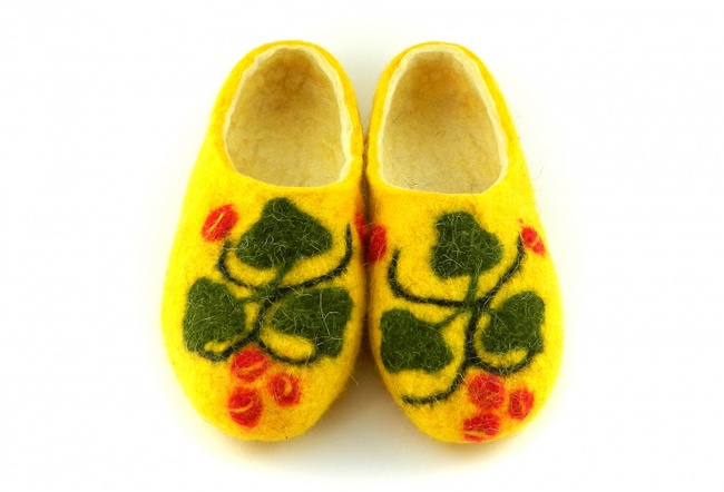 Войлочные тапочки «Хохлома»