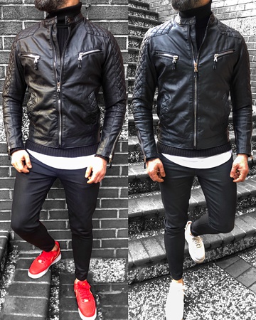 iga модные мужские сезонные пальто из искусственной кожи (стиль Дэвида Бекхэма)