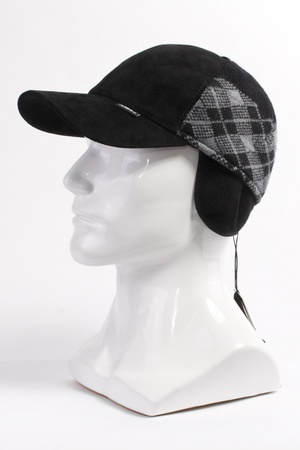 Suede baseball cap with knitwear 201124
