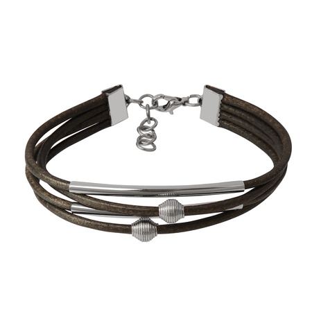 W-K-RP-ZR-102 Deri bileklik, kolye,küpe kombin