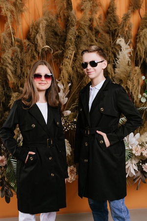 Пальто тренч для девочек и мальчиков