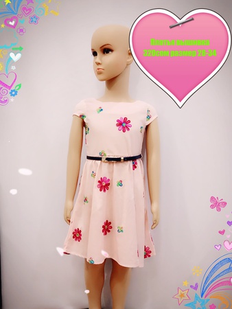 Платья х/б вышивка 320сом размер 28-34