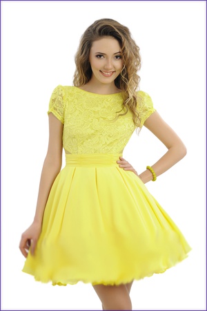 Short yellow tutu dress