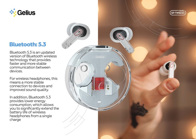 Стерео Bluetooth-гарнитура Gelius Incredible