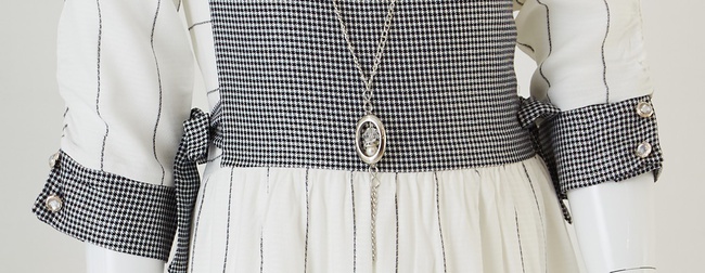 Simli Yarım Kollu Elbise