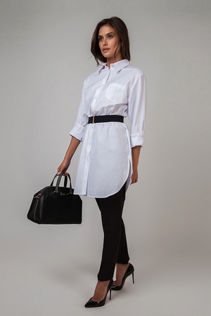 Рубашка удлиненная с разрезами