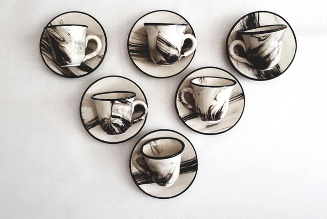 Керамический кофейный сервиз